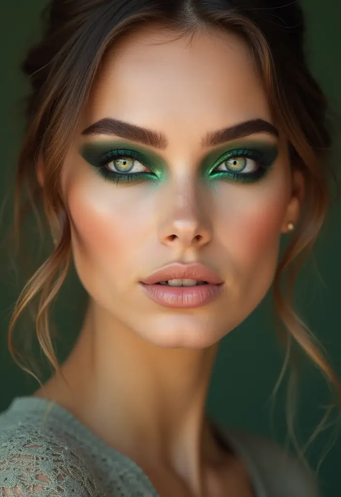 27 Smokey Eye Makeup Ideas for Any Event - 5. Green Smokey Eye
