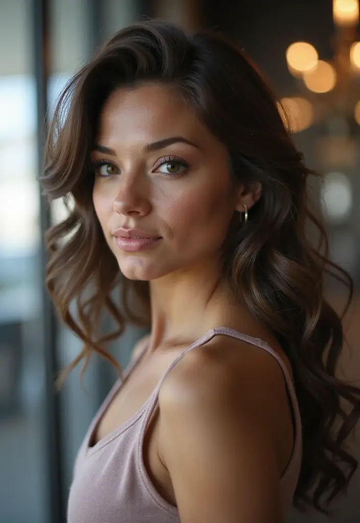 28 Hairstyles for Round Faces That Flatter Instantly - 16. Blowout with Volume