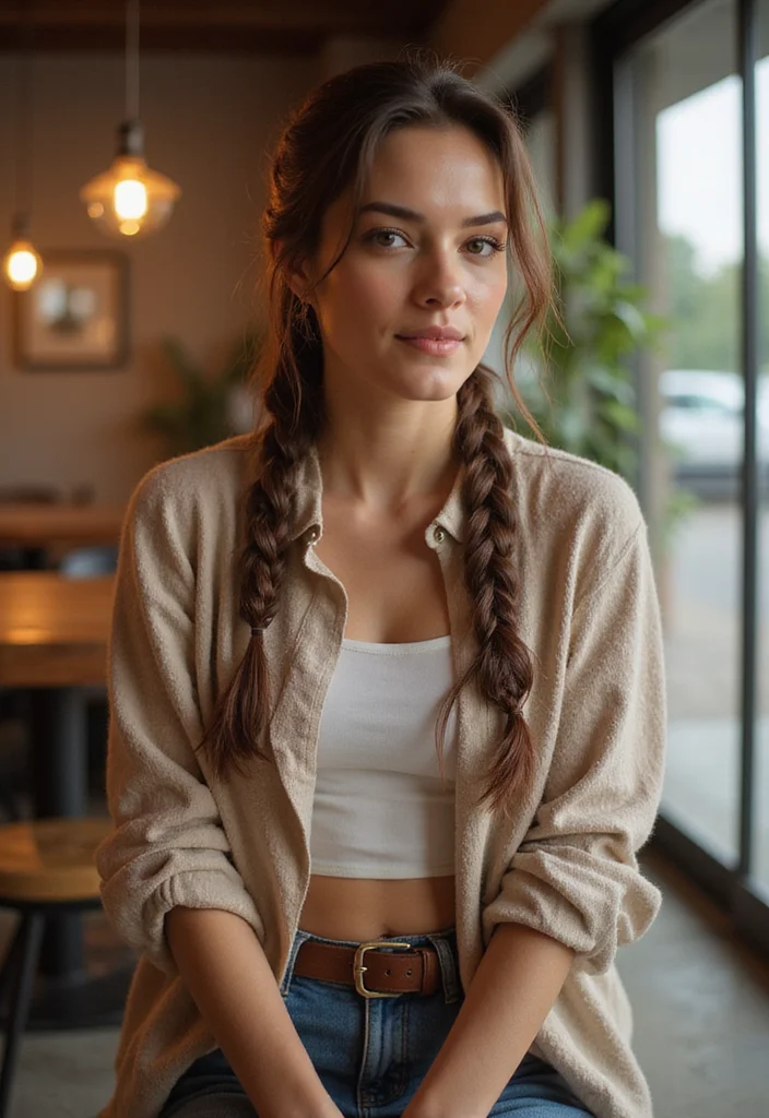 28 Hairstyles for Round Faces That Flatter Instantly - 22. Fishtail Braid