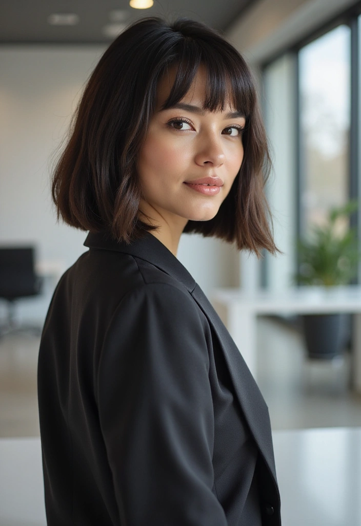 28 Hairstyles for Round Faces That Flatter Instantly - 3. Blunt Bob